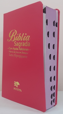 Bíblia sagrada letra hipergigante - capa luxo pink lisa - comprar online