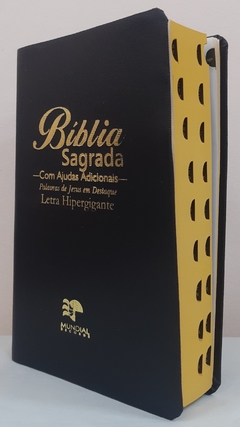 Bíblia com ajudas adicionais letra hipergigante - capa luxo preta - comprar online