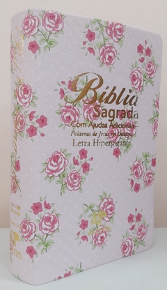 Bíblia letra hipergigante - capa luxo romantic rosa - comprar online