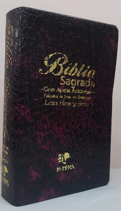 Bíblia sagrada com ajudas adicionais letra hipergigante - capa luxo roxa croco - comprar online