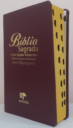 Bíblia sagrada letra hipergigante - capa luxo vinho - comprar online