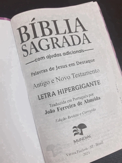 Bíblia do casal letra hipergigante com harpa capa luxo preta + café na internet