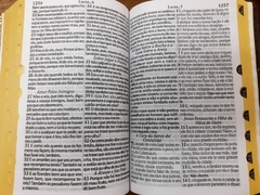 Bíblia letra hipergigante - capa luxo azul marinho - loja online