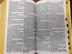 Bíblia evangélica letra hipergigante - capa luxo marrom café - loja online