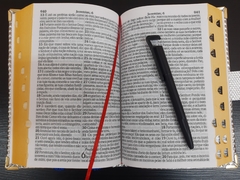 Bíblia Letra Hipergigante Com Harpa E Pedras Prata E Azul - loja online