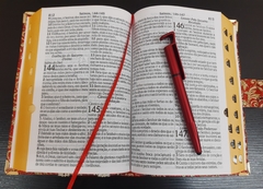 Bíblia Letra Hipergigante Com Harpa E Pedras Vermelha Arabesco - loja online