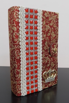 Bíblia Letra Hipergigante Com Harpa E Pedraria Vermelha Arabesco - comprar online