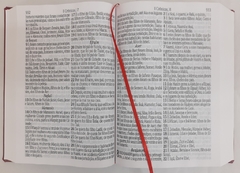 Bíblia de púlpito com harpa - capa dura vinho na internet