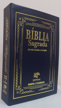 Bíblia de púlpito com harpa - capa dura azul - comprar online