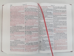 Bíblia de púlpito com harpa - capa dura vinho - loja online