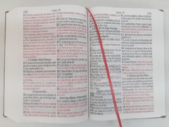 Bíblia letra jumbo com harpa - capa dura vinho - loja online