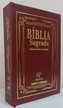 Bíblia letra jumbo com harpa - capa dura vinho - comprar online