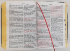 Bíblia de púlpito com harpa - capa luxo azul - Mundial Records Editora