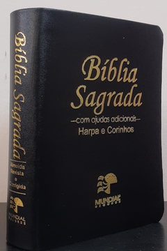 Bíblia sagrada com ajudas adicionais e harpa média - capa luxo preta - comprar online