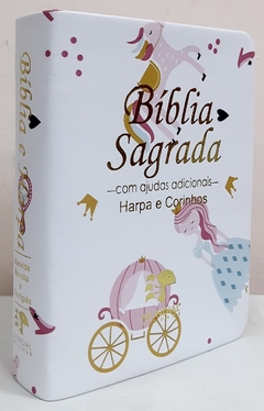 Bíblia sagrada média com harpa - capa luxo princesa - comprar online