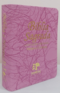 Bíblia sagrada média com harpa - capa luxo rosa raiz - comprar online