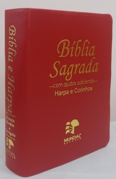 Bíblia sagrada média com harpa - capa luxo vermelha - comprar online