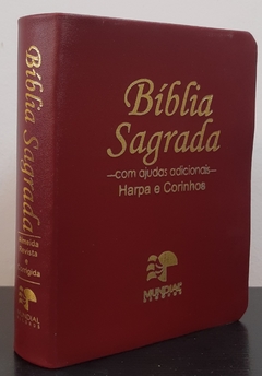 Bíblia média com harpa - capa luxo vinho - comprar online
