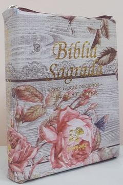 Bíblia média com harpa - capa com zíper azaleia - comprar online