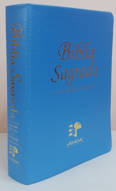 Bíblia sagrada com ajudas adicionais media – capa luxo azul serenity - comprar online