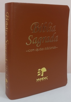 Bíblia sagrada com ajudas adicionais media – capa luxo caramelo - comprar online