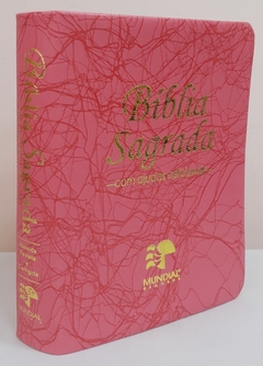 Bíblia média - capa luxo pink raiz - comprar online
