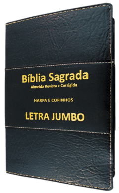 Bíblia letra jumbo com harpa - capa luxo Preta - comprar online