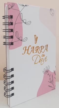Harpa de Davi grande - capa espiral floral rosê na internet