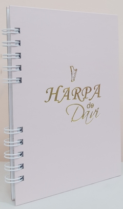 Harpa de Davi grande - capa espiral rosa bebe - comprar online