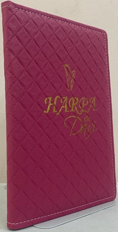 Harpa de Davi grande capa luxo almofadada pink quadriculada - comprar online