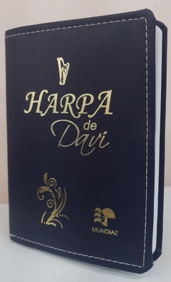 Harpa de Davi media - capa luxo azul marinho