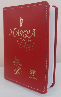 Harpa de Davi media - capa luxo vermelha