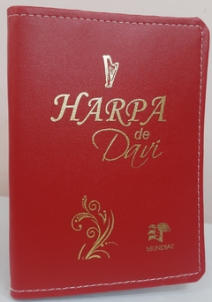 Harpa de Davi media - capa luxo vermelha - comprar online