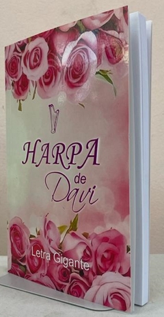 Harpa de Davi grande - capa brochura floral rosas