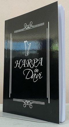 Harpa de Davi grande - capa brochura preta moldura