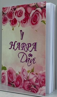 Harpa de Davi pequena - capa brochura floral rosas