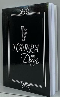 Harpa de Davi pequena - capa brochura preta moldura