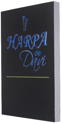 Harpa de Davi pequena - capa brochura preta com azul