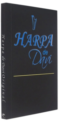 Harpa de Davi pequena - capa brochura preta com azul - comprar online