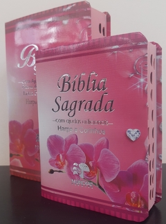 Kit bíblia sagrada mãe e filha floral orquidea