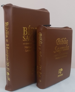 Kit bíblia sagrada mãe & filha - capa com ziper caramelo - comprar online