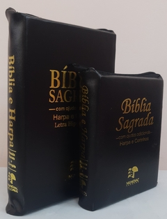 Kit bíblia sagrada pai & filho - capa com ziper preta - comprar online