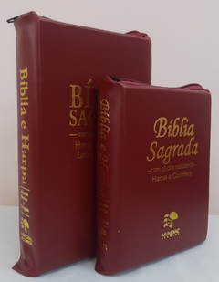 Kit bíblia sagrada mãe & filha - capa com ziper vinho - comprar online