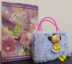 Kit bíblia sagrada mãe e filha - biblia capa luxo floral primavera + biblia boneca lilas - comprar online