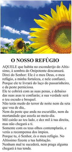 Folhetos para evangelização - O nosso refugio (1000)