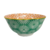 Bowl 16x16x7 cm Verde con Margaritas Fondo Naranja - comprar online