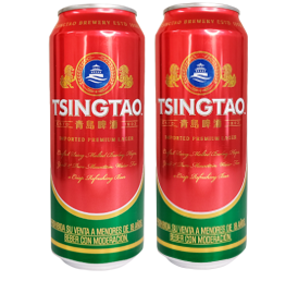 Pack X2 Cerveza China Tsingtao Lata 500 Ml