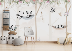 Mural | Ositos Panda - comprar online