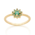 Anel skinny ring flor com zircônias Verde-512716-Rommanel