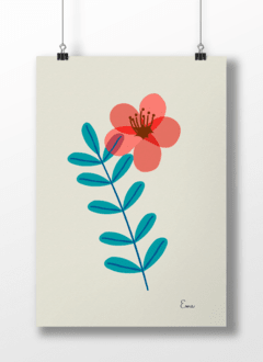 Flor de Hibiscus - Serie Floral - Punto Eme Arte Impreso